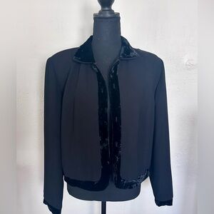 Velvet Cropped Jacket